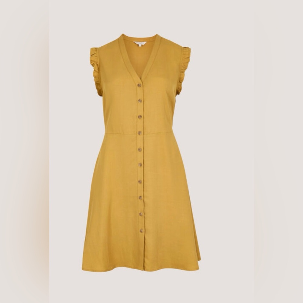 APRICOT 🍑 - Ruffle Button Down Dress - Picture 5 of 6